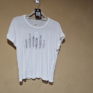 Current/Elliott White Short Sleeve Relaxed T-Shirt
